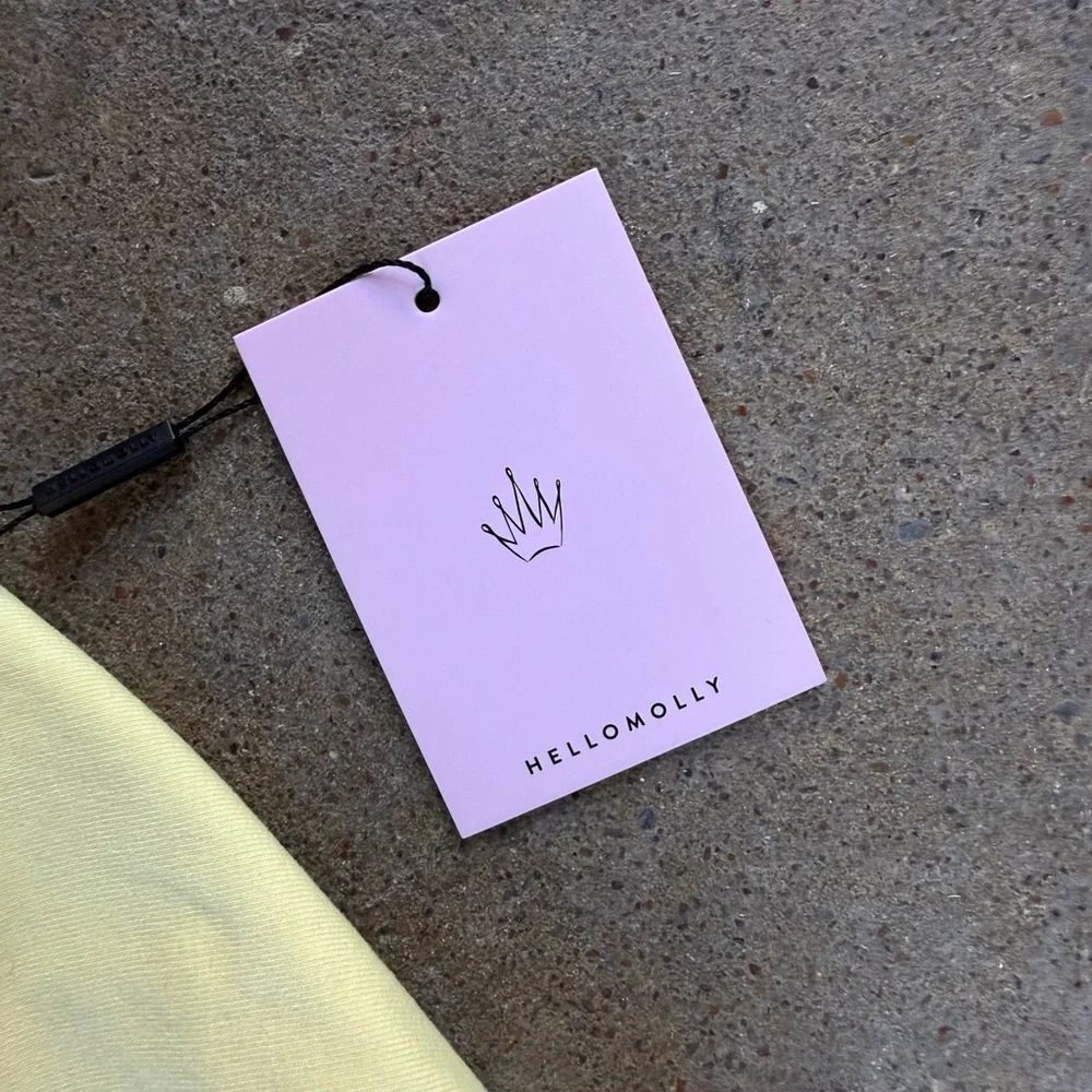 Hello Molly Pale Yellow Square Neck Mini Dress - Picture 5 of 8